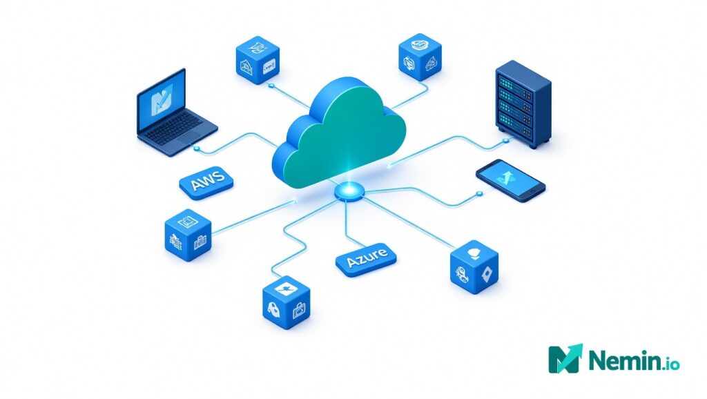 Cloud Computing (AWS/Azure) Explained Overview Diagram
