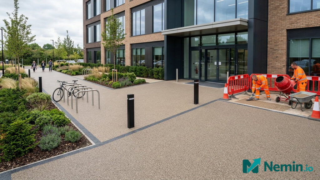 Commercial resin bound surfacing guide covering benefits