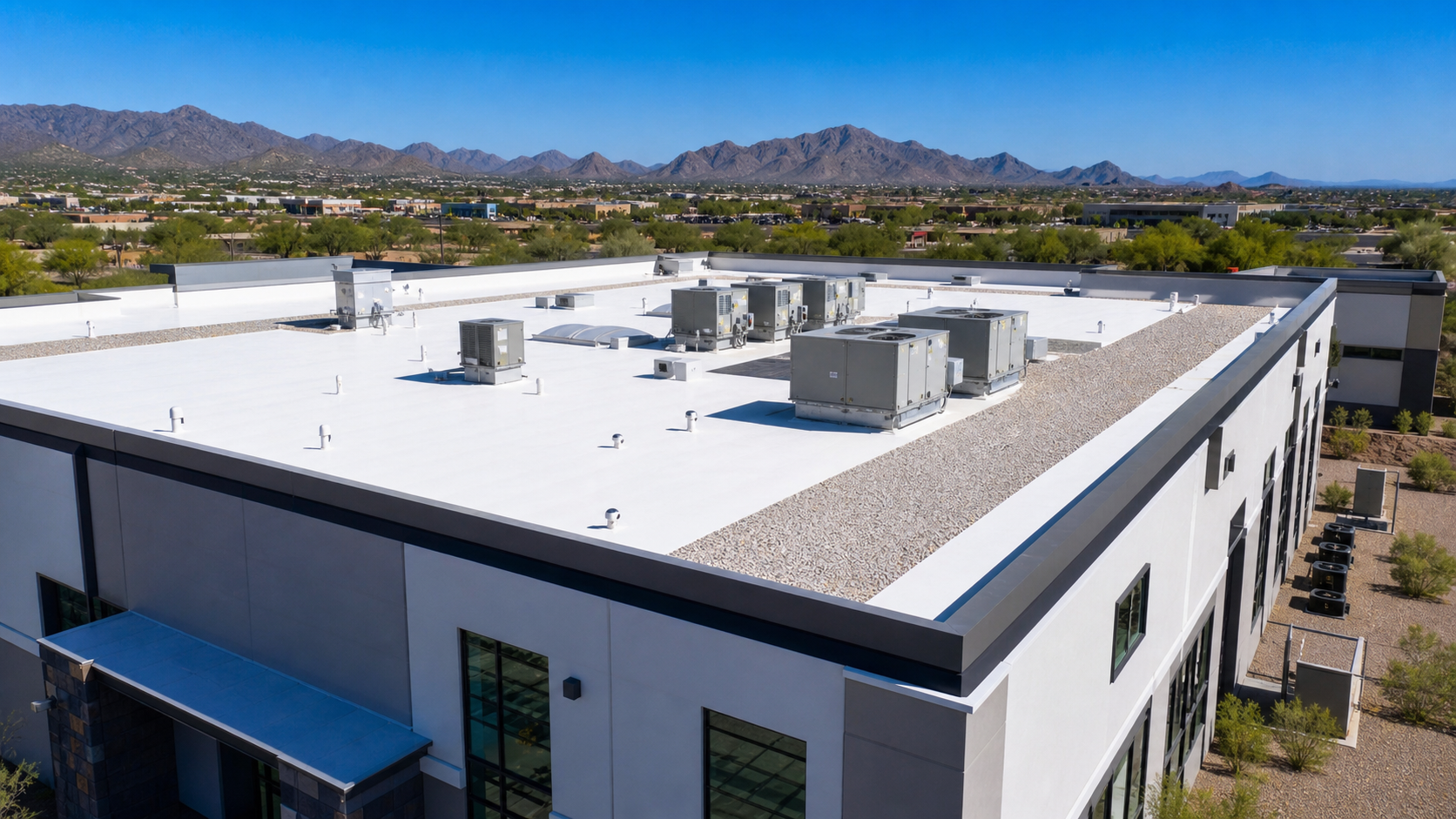 Modern flat roofing system