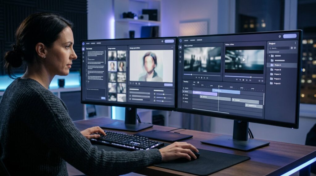 EzMaker AI content creation workspace