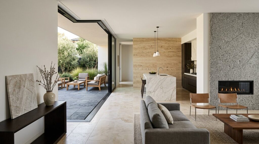 Natural stone surfaces with unique colors and textures