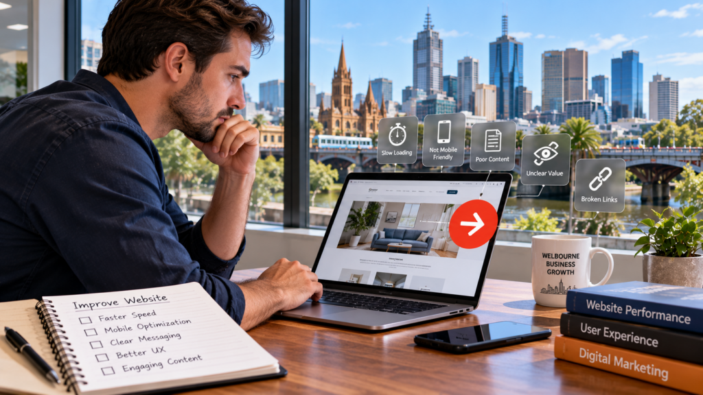 Melbourne Customers Leave Business Websites